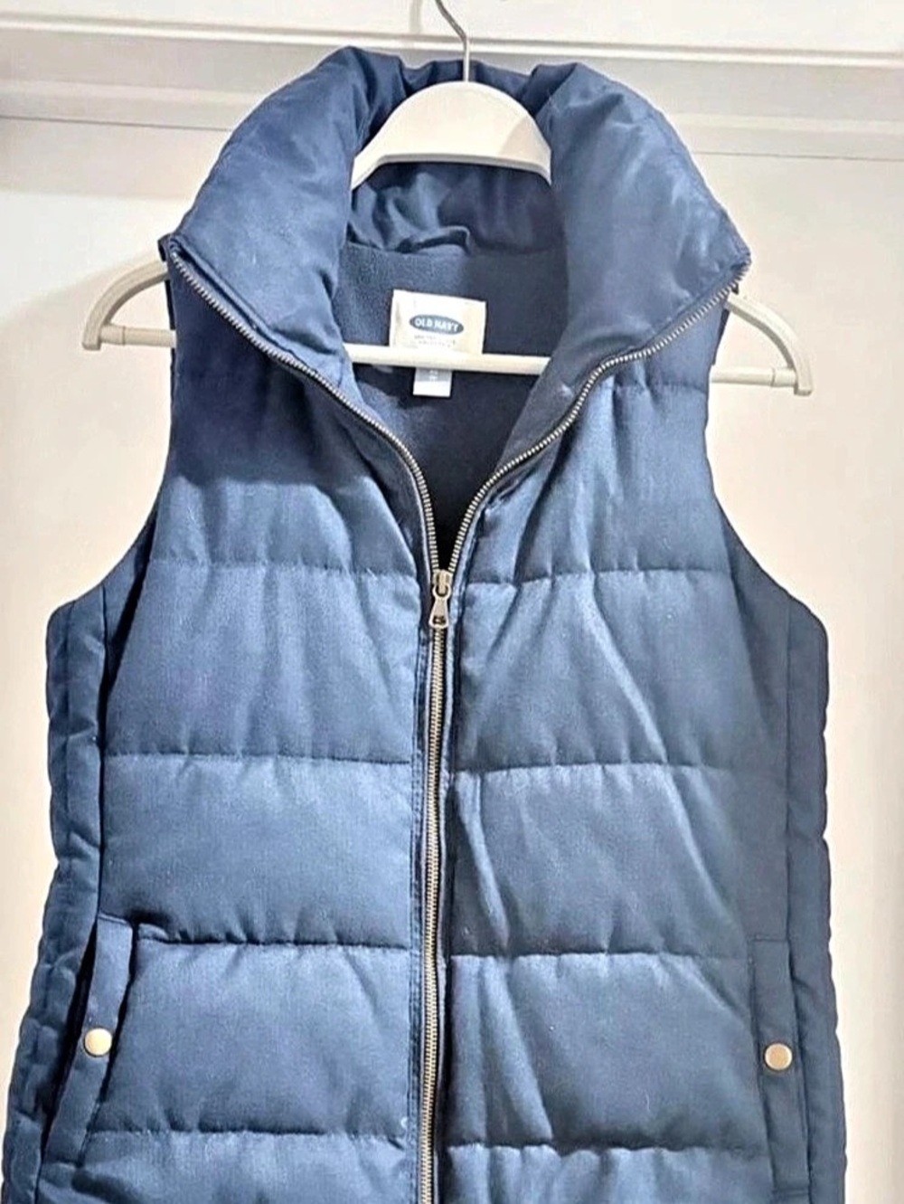 Old Navy Frost-Free Quilted Puffer Vest Blue XS